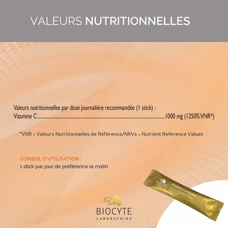 Biocyte Health Vitaminas C Liposomales 1000mg Energía Sabor Piña 14 sticks