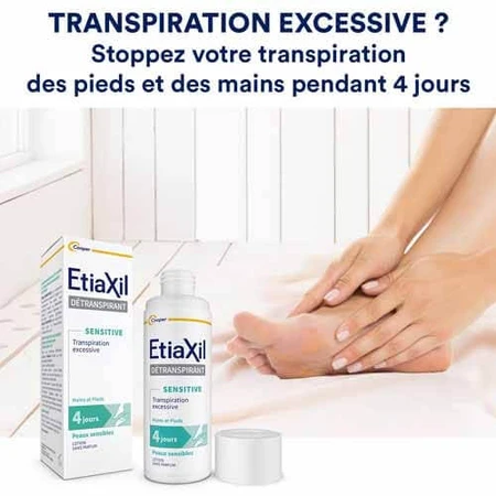 Etiaxil Detraspirant Antiperspirant Lotion Feet Sensitive Skin 100ml