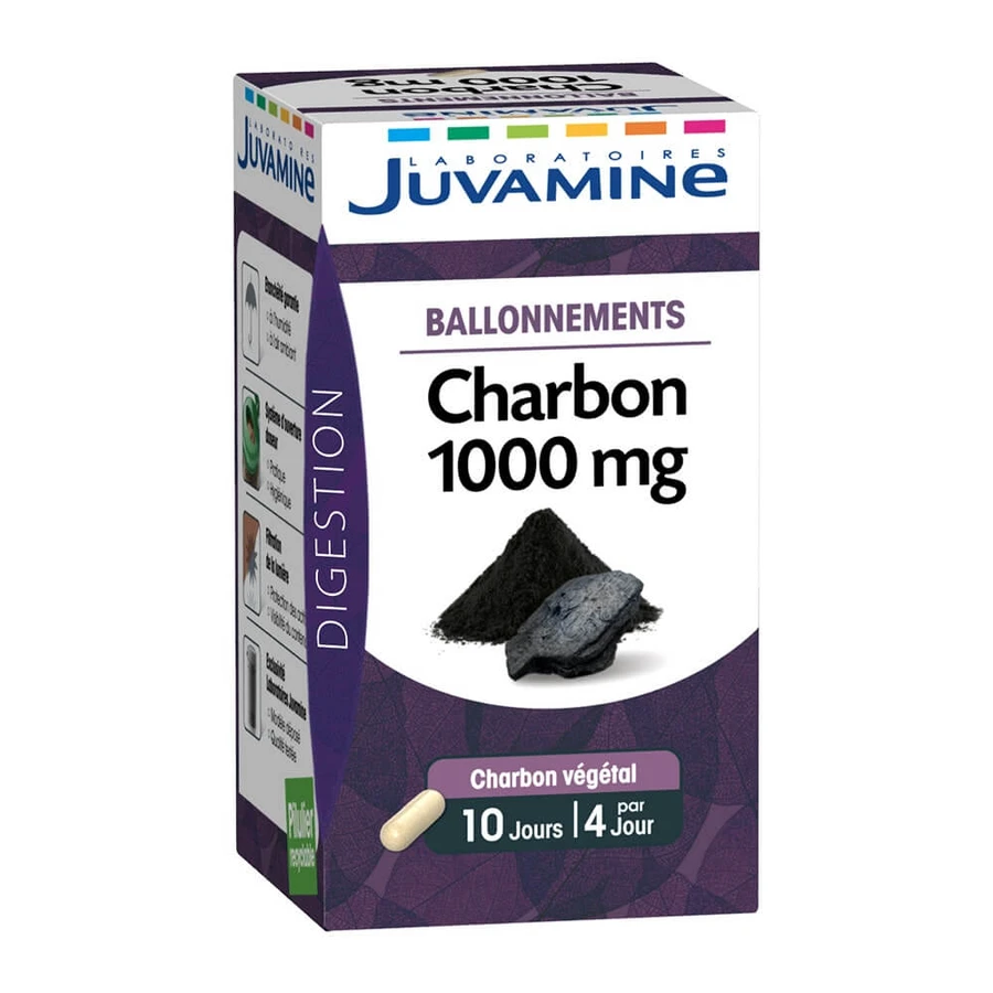 Juvamine Houtskool 40 Gelule 1000 mg