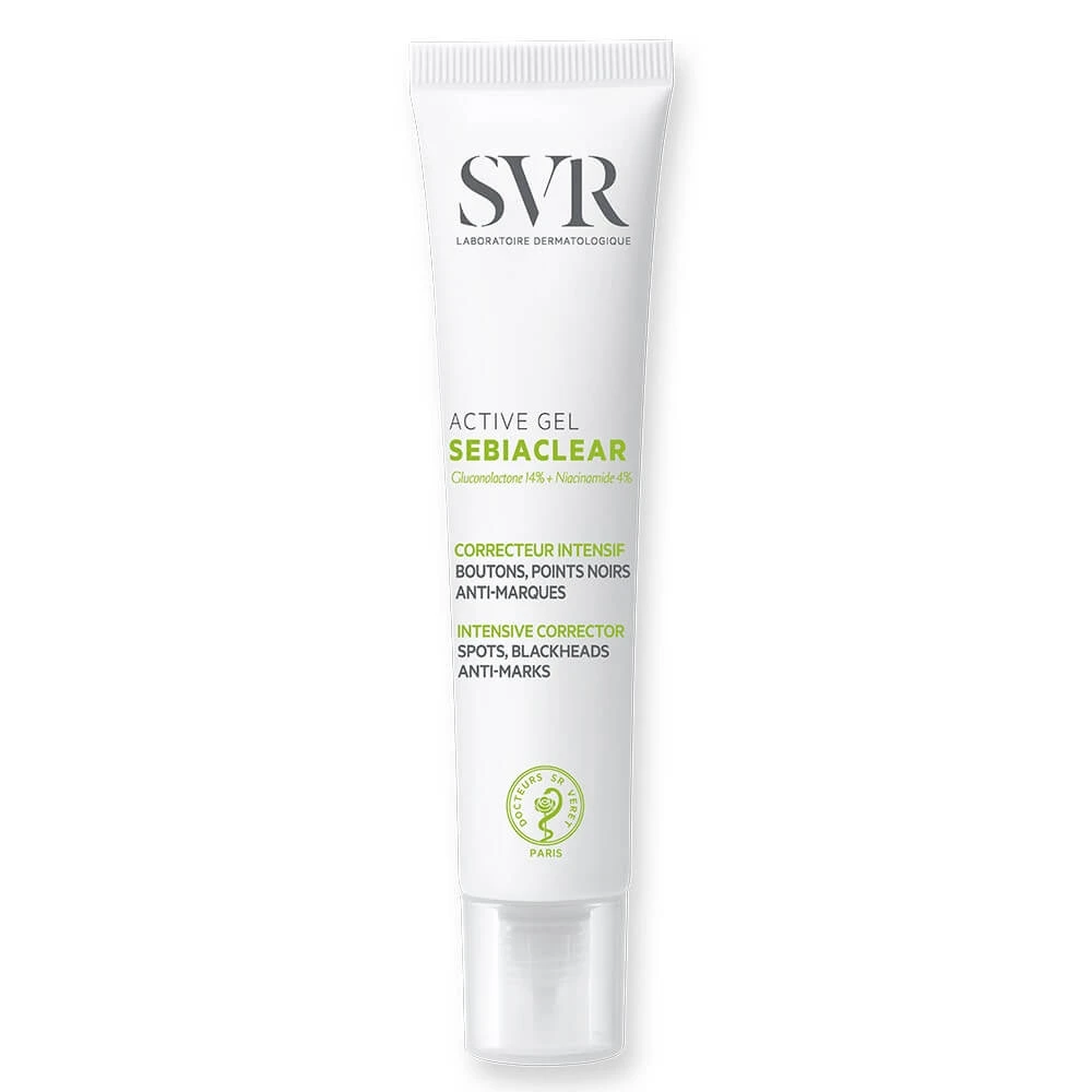 Svr Sebiaclear Intensieve Behandeling Puistjes, Mee-eters, Vlekjes Actieve Gel Boutons Points Noirs et Anti Marques 40ml