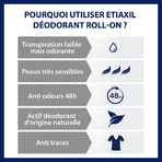 Etiaxil Deodorant Roll-on Delicacy without aluminum 48h Sensitive Skin 2x50ml