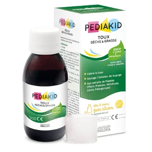 Pediakid Trockener Hustensaft mit Zitronengeschmack und Blähungen 125 ml