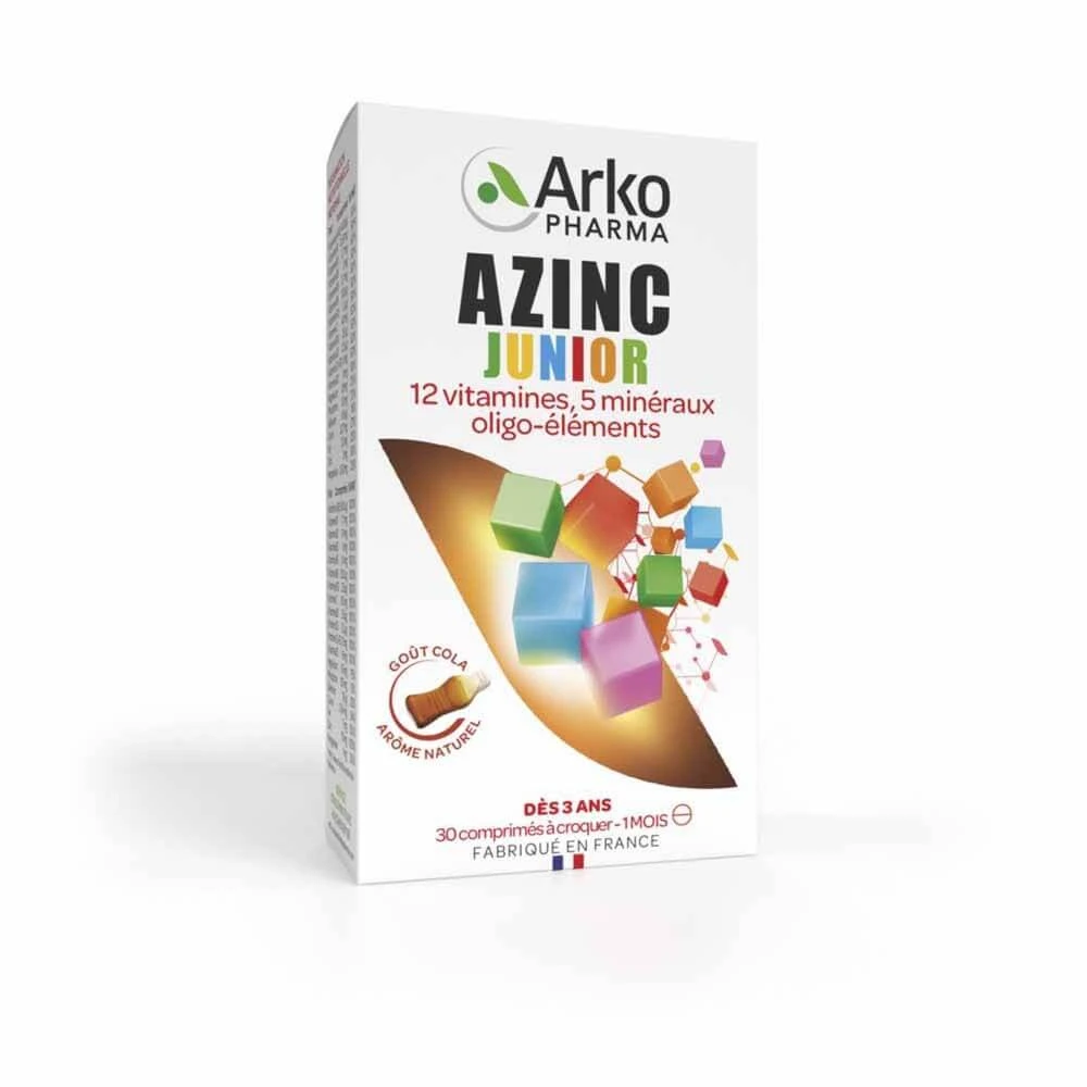 Arkopharma Azinc Vitaminen C, E, Zink Junior Smaak Coca Cola 30 kauwtabletten