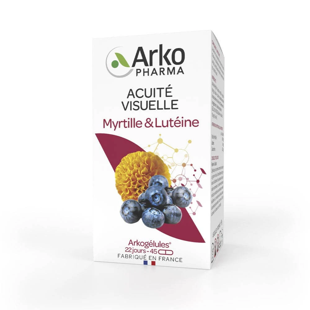 Arkopharma Arkocapsule Voedingssupplement Blauwe bosbes en luteïne 45 Capsules