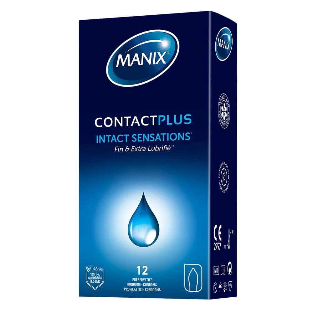 Manix Contact Plus Dunne en Extra Gesmeerde Condooms x12