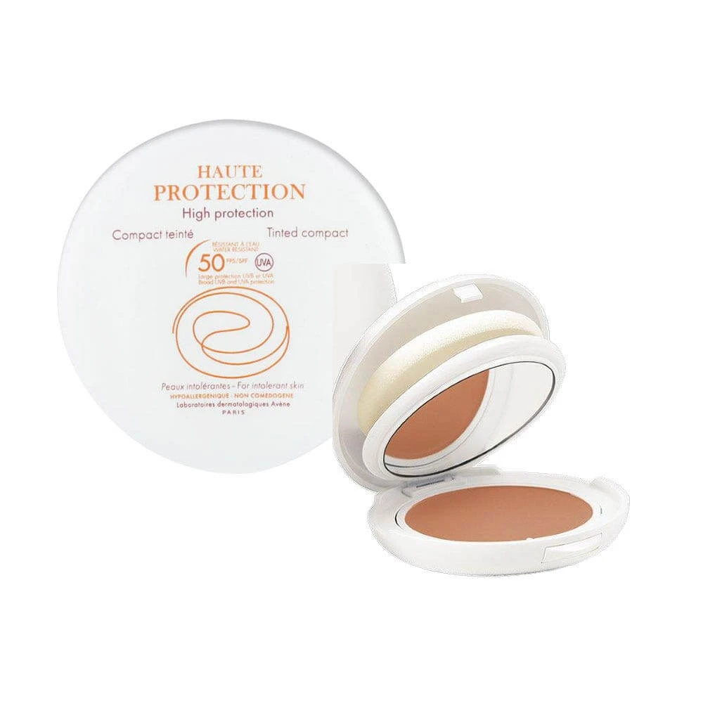 Avène Solari Hoge Zonbescherming Compact Gekleurd Spf50 Intolerante of Breekbare Gezichtshuid 10g
