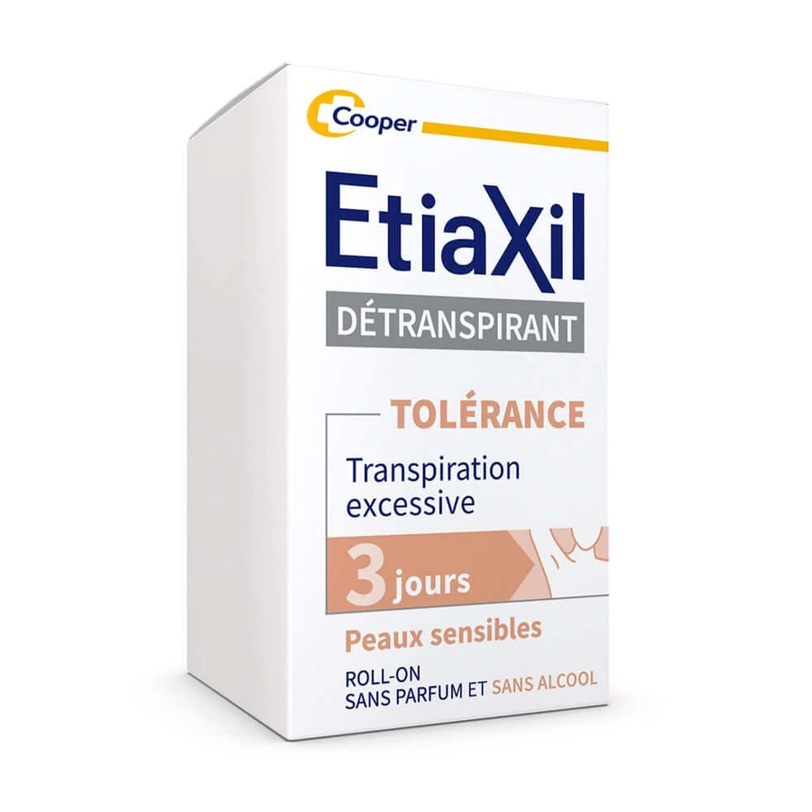 Etiaxil Detranspirant Déodorant Roll-on Transpiration Excessive Tolérance Peaux Sensibles 2x15ml