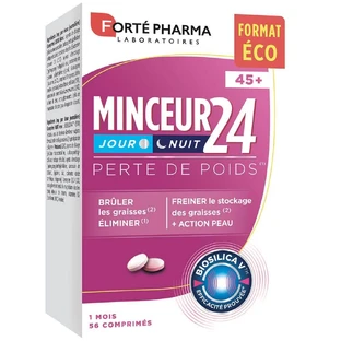 Forté Pharma Minceur 24 Dag en nacht gewichtsverlies voor vrouwen 45+ 56 tabletten