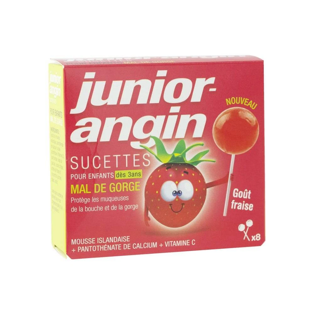 Melisana Pharma Junior Fopspenen STRAWBERRY FLAVOUR 8 Lollies