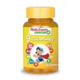 Nat&Form 9 Vitaminen Junior 60 Gummies