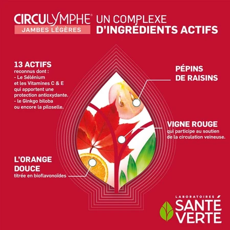 Sante Verte Circulymphe Circulación Venosa 60 Comprimidos