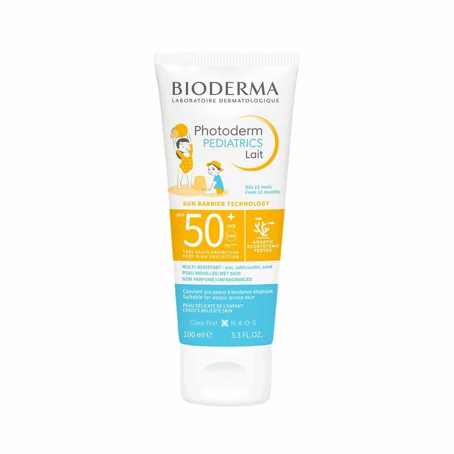 Bioderma Photoderm Leche solar SPF50+ Niños Pediatría A partir de 12 meses Pieles atópicas 100ml
