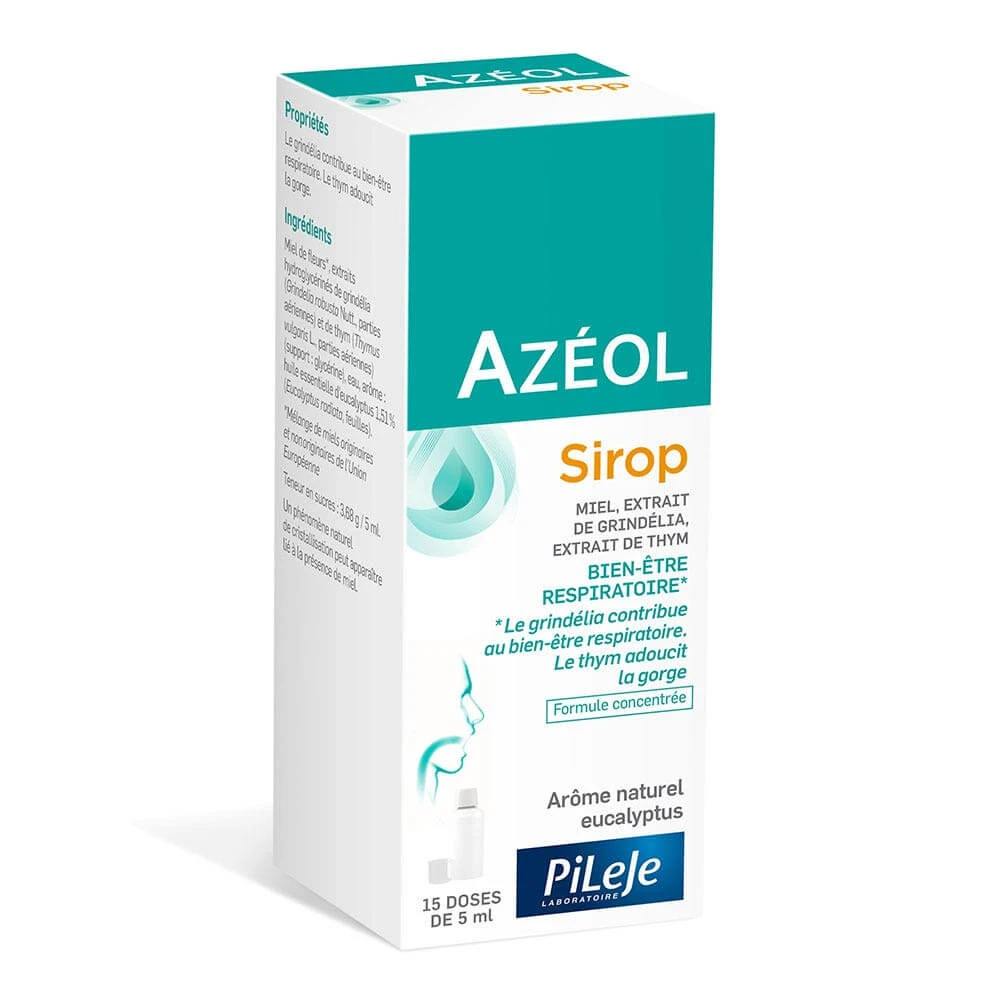 Pileje Azéol Azeol siroop voor het welzijn van de luchtwegen 75 ml