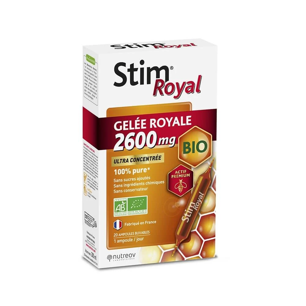 Nutreov Stim Royal Organische koninginnebrij 2600 mg 20 ampullen