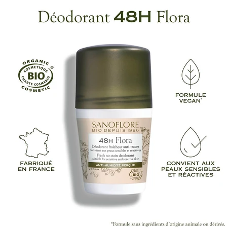 Sanoflore Deodorant Bille Nuage De Fraicheur Bio Efficacite 24h 50 ml