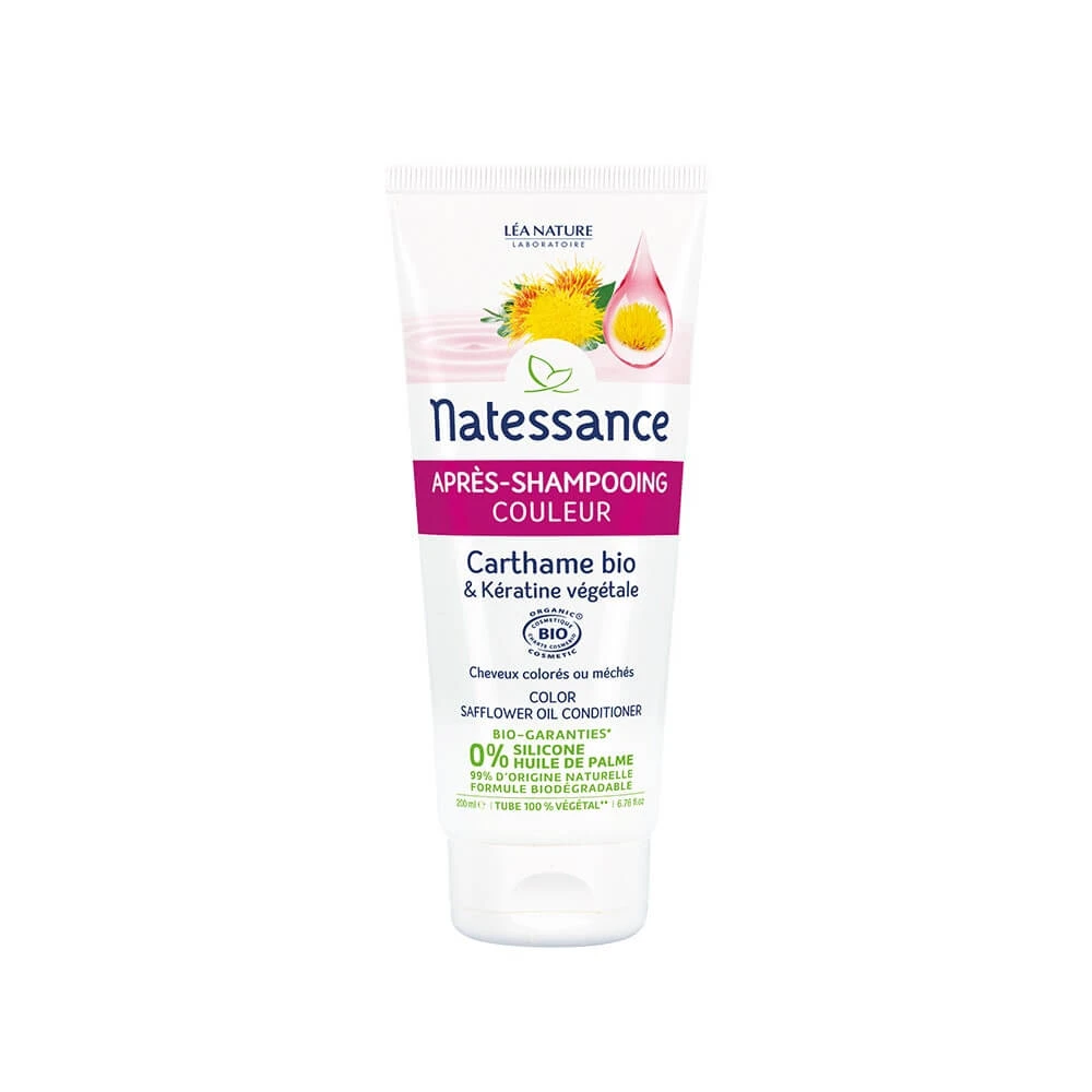 Natessance Kleurconditioner - Saffloer en Organische Plantaardige Keratine 200 ml