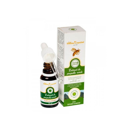 Green propolis extract 100% natural, 20 ml, Albina Carpatina