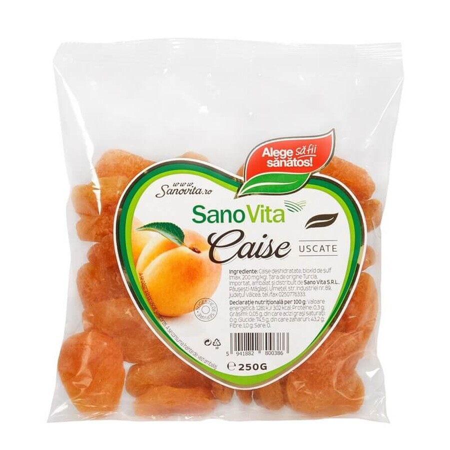 Gedroogde abrikozen, 250 g, Sanovita