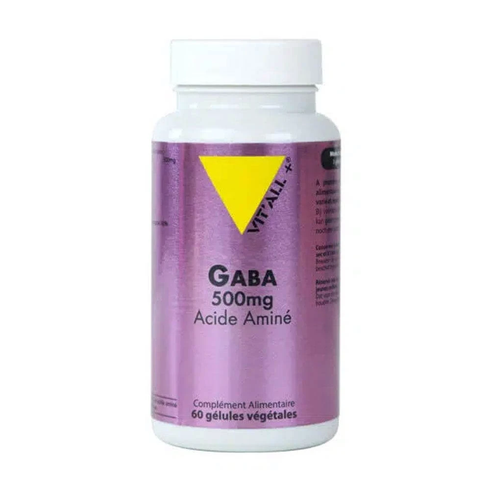 Vit'All+ Gaba 500mg Aminé-acide 60 plantaardige gels