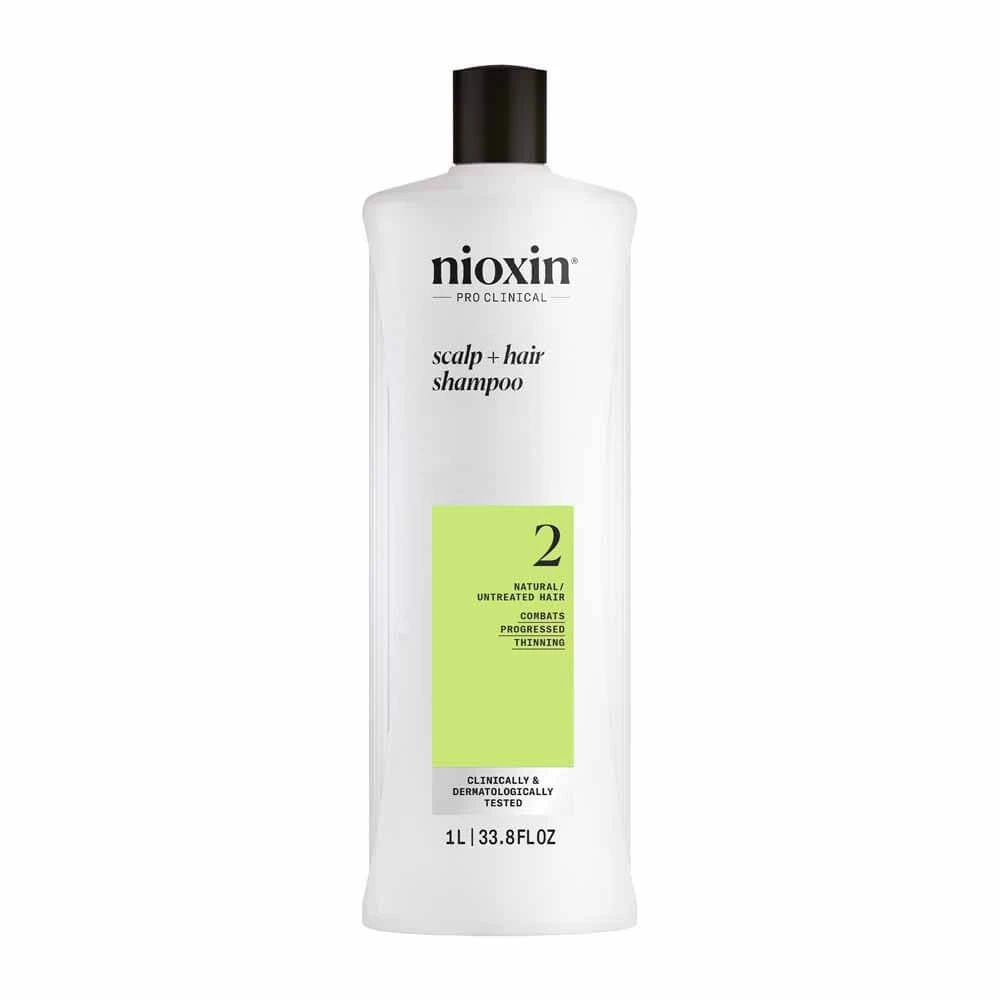 Nioxin System 2 Shampoo voor natuurlijk en gevorderd haarverlies 1L