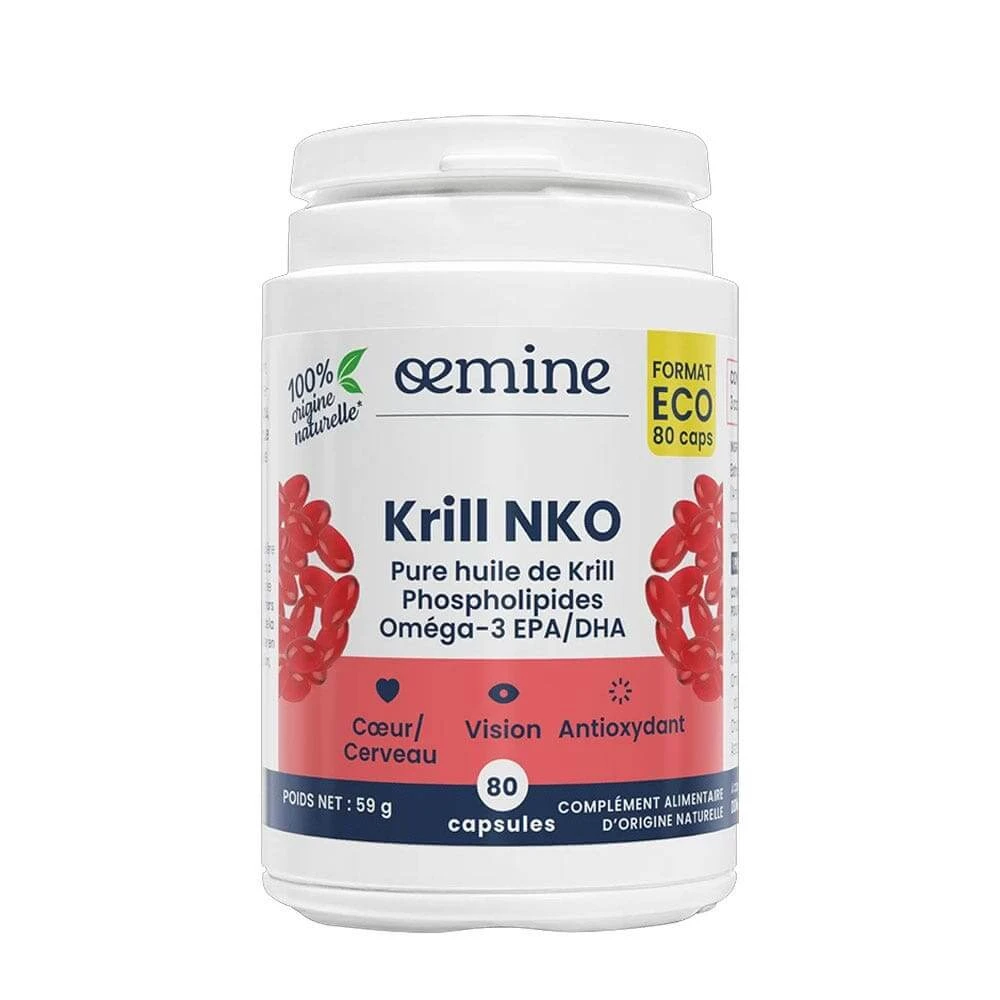 Oemine Krill Hart en Visie 80 Capsules