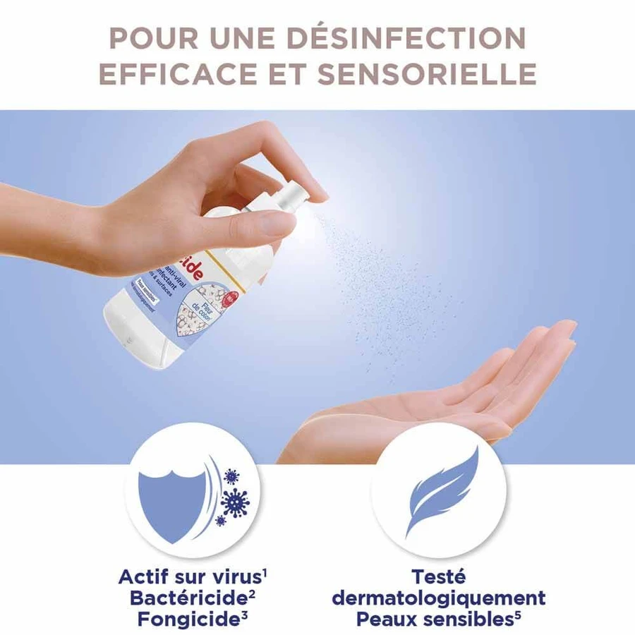 Baccide Antivirale Desinfecterende Spray Handen en Oppervlakken Katoenbloem 100ml