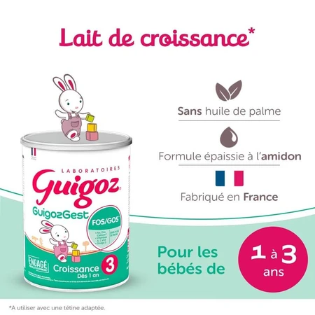Guigoz Guigozgest Crecimiento 3 Leche en Polvo A partir de 1 año 800g