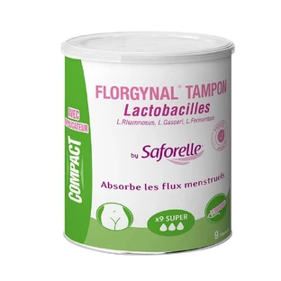 Saforelle Florgynal Tampons with Lactobacillus for menstruation Super compact with applicator X9