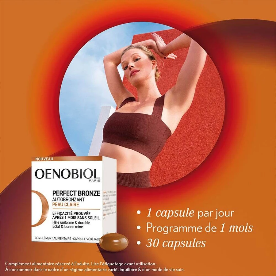 Oenobiol Perfect Bronze Zelfbruiner Heldere Huid 30 capsules