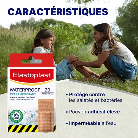 Elastoplast Waterproof Plasters Extra Resistant 1 Size 20pcs