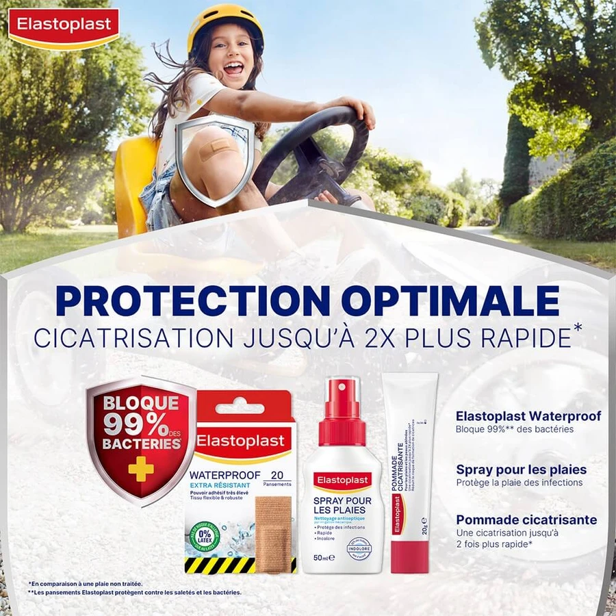 Elastoplast Waterproof Plasters Extra Resistant 1 Size 20pcs