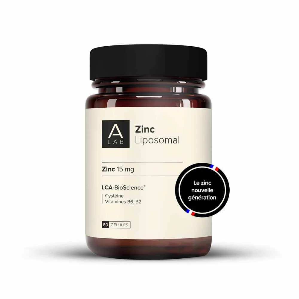 A-LAB Zink liposomaal 15 mg Immuunsysteem Huid Haar Visie Acne 60 capsules
