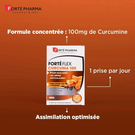 Forté Pharma Forté Flex Joint Pain Turmeric 100 15 kapsułek: ceny i cechy