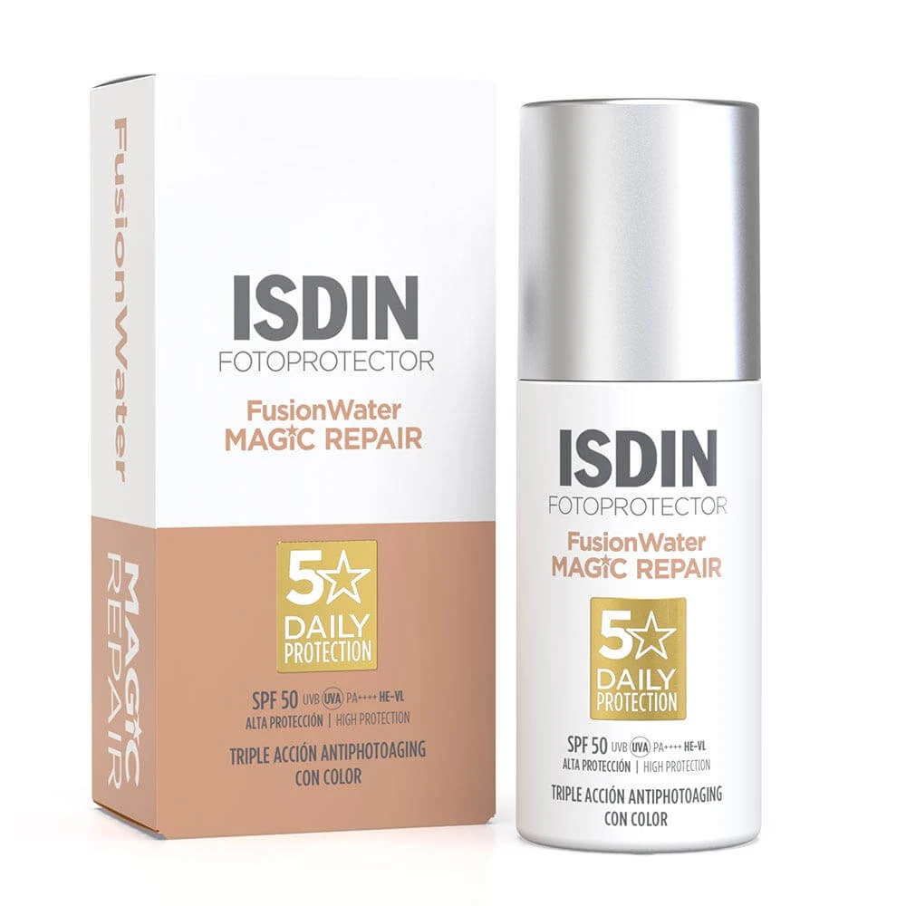 Isdin Age Repair Fusion Water Magic Repair getinte gezichtszonnecrème SPF50 50ml