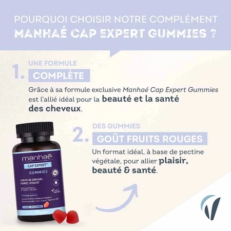 Manhaé Cap Expert Cheveux Force Vitalité 60 gummine