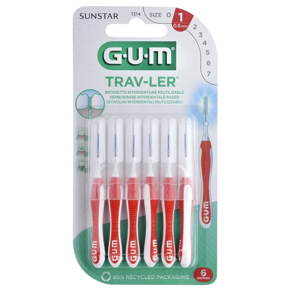 Gum Trav-ler Interdentale ragers 0,8 mm x6