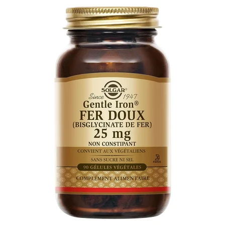 Solgar Mild IJzer 25 mg Vitalité 90 plantaardige capsules
