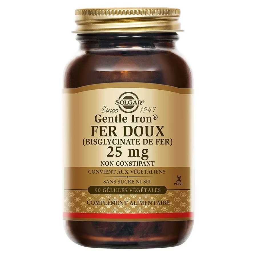 Solgar Mild IJzer 25 mg Vitalité 90 plantaardige capsules