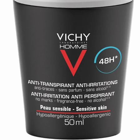 Vichy Deodorant Roll-on Antitranspirant 48u Gevoelige Huid 2x50ml