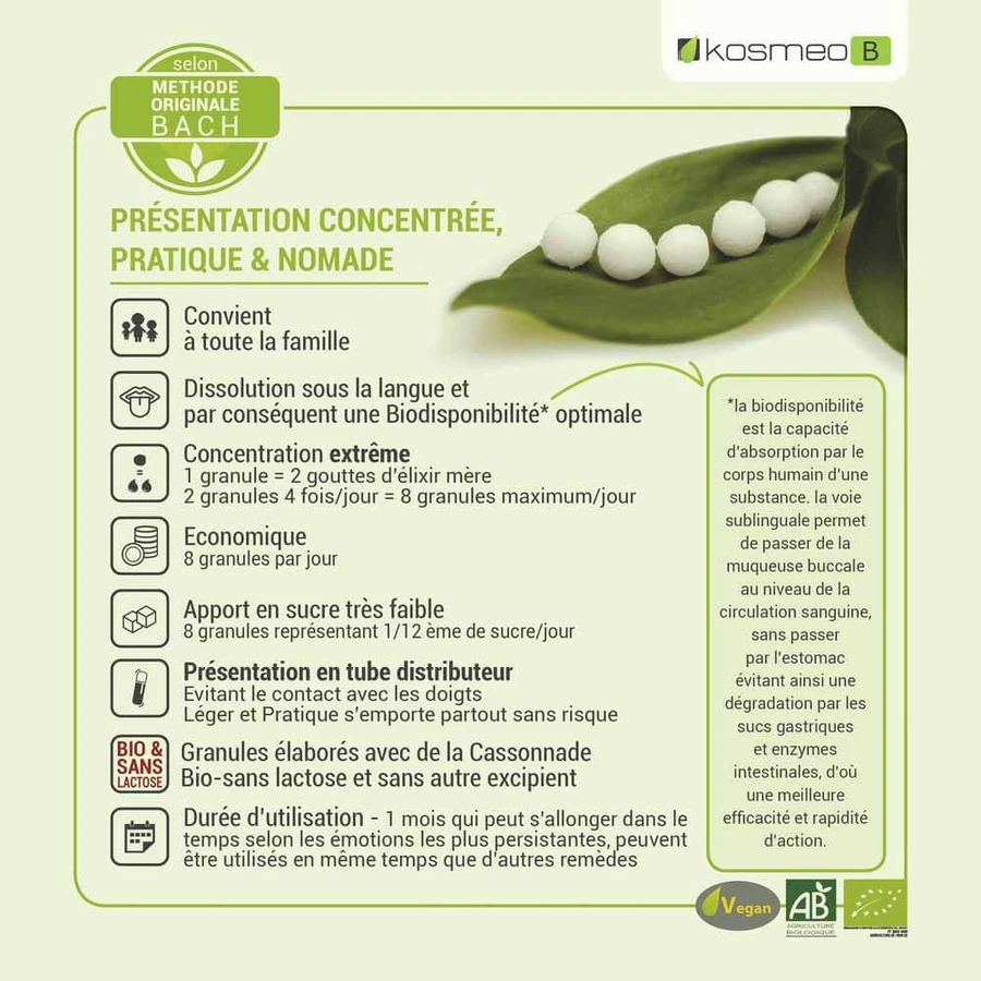 Kosmeo Bach flowers depression organic 120 granules