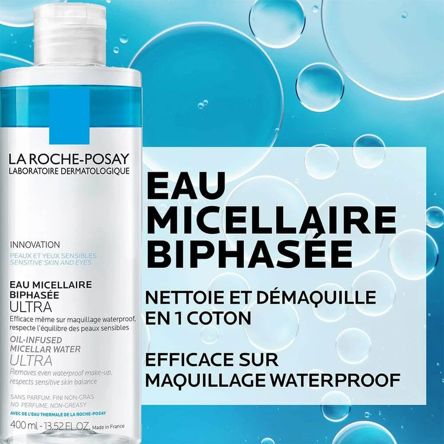 La Roche-Posay Physiological Cleansing Ultra Cleansing Biphasic Micellar Water Face and Eyes Waterproof 400ml