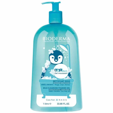 Bioderma Abcderm Bebé y Niño Gel Limpiador Espuma Suave 1L