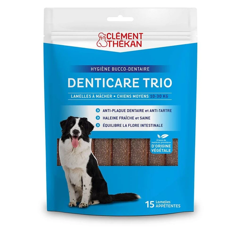 Clement-Thekan Denticare Trio Kaugummistreifen für Hunde 10 bis 30 kg 15 Streifen