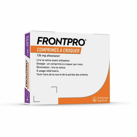 Frontline Frontpro Antiparasitario perro grande 20-50kg contra pulgas y garrapatas x3 comprimidos