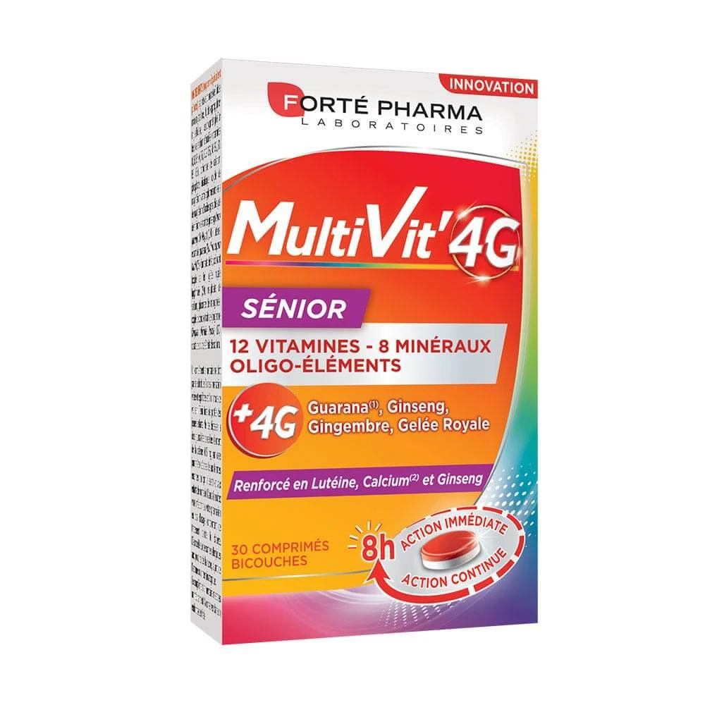 Forté Pharma MultiVit'4G Calciumrijke Senior Multivitaminen 30 tabletten
