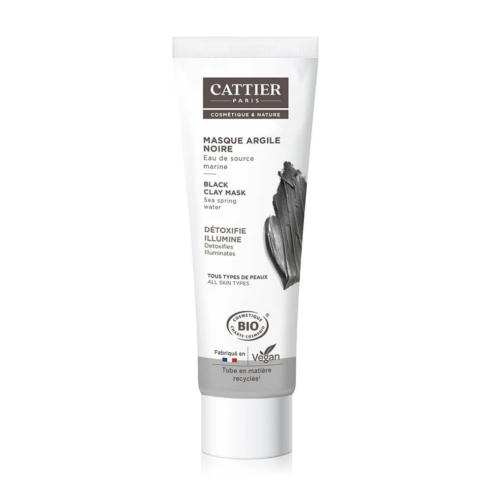 Cattier klei organisch zwart masker 100ml