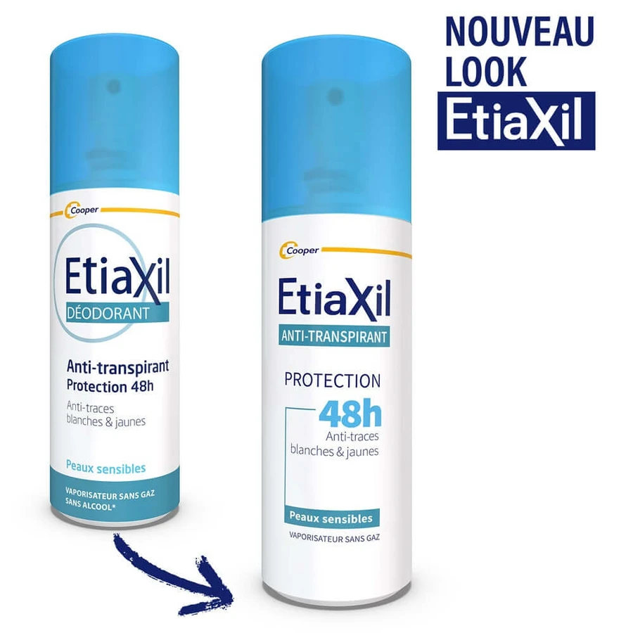 Etiaxil Antiperspirant Deodorant Spray 48h Protejează axilele Transpirație moderată Piele sensibilă 100ml