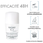Vichy Deodorant Roll-on Antiperspirant 48h Sensitive or Depilated Skin 2x50ml