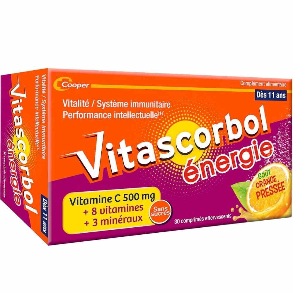 Vitascorbol Energie Sinaasappelsap 30 bruistabletten