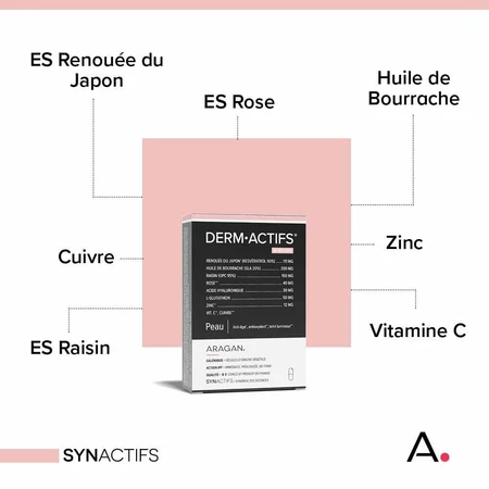 Aragan Synactifs DermActifs Haut 30 Kapseln